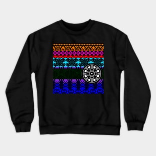 magical pattern of totonac culture in mexican ecopop layer design Crewneck Sweatshirt